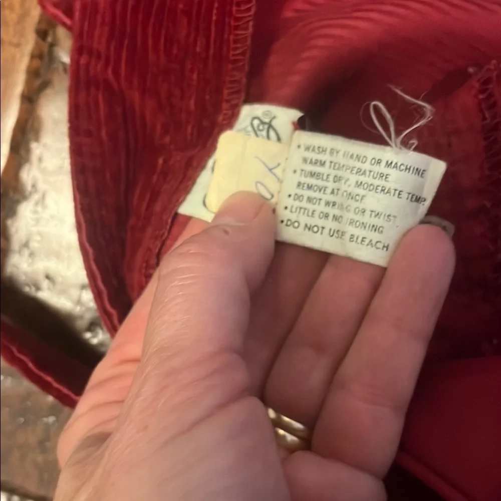 Lanz of Salzberg Juniors Vintage Berry Red Corduroy Jumper Mini Dress-sz 7/8 - Picture 3 of 9